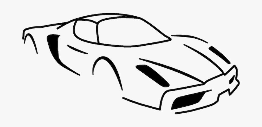 Enzo Ferrari Ferrari S - Sports Car Silhouette Png, Transparent Clipart