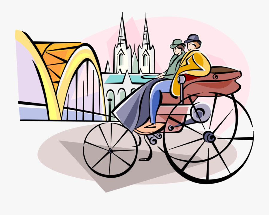 Vector Illustration Of European Transportation Inventor, Transparent Clipart