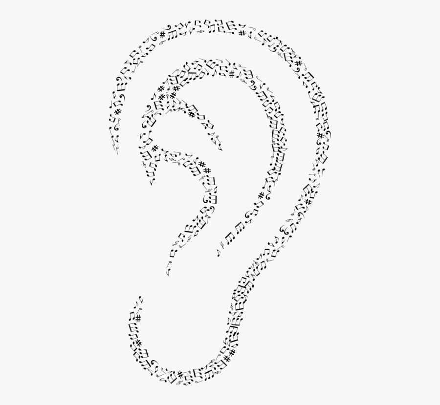 Ear,body Jewelry,chain - Line Art, Transparent Clipart
