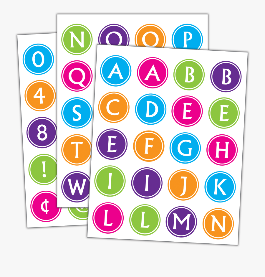Teacher Created Resources Brights Alphabet Stickers, Transparent Clipart