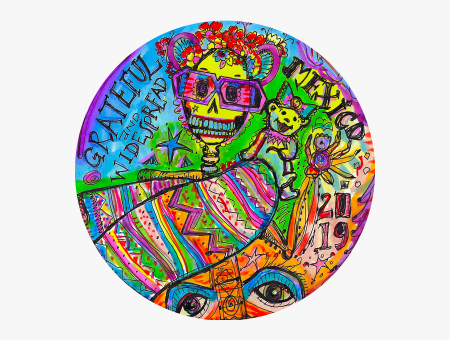 Image Of Grateful Serape - Circle, Transparent Clipart