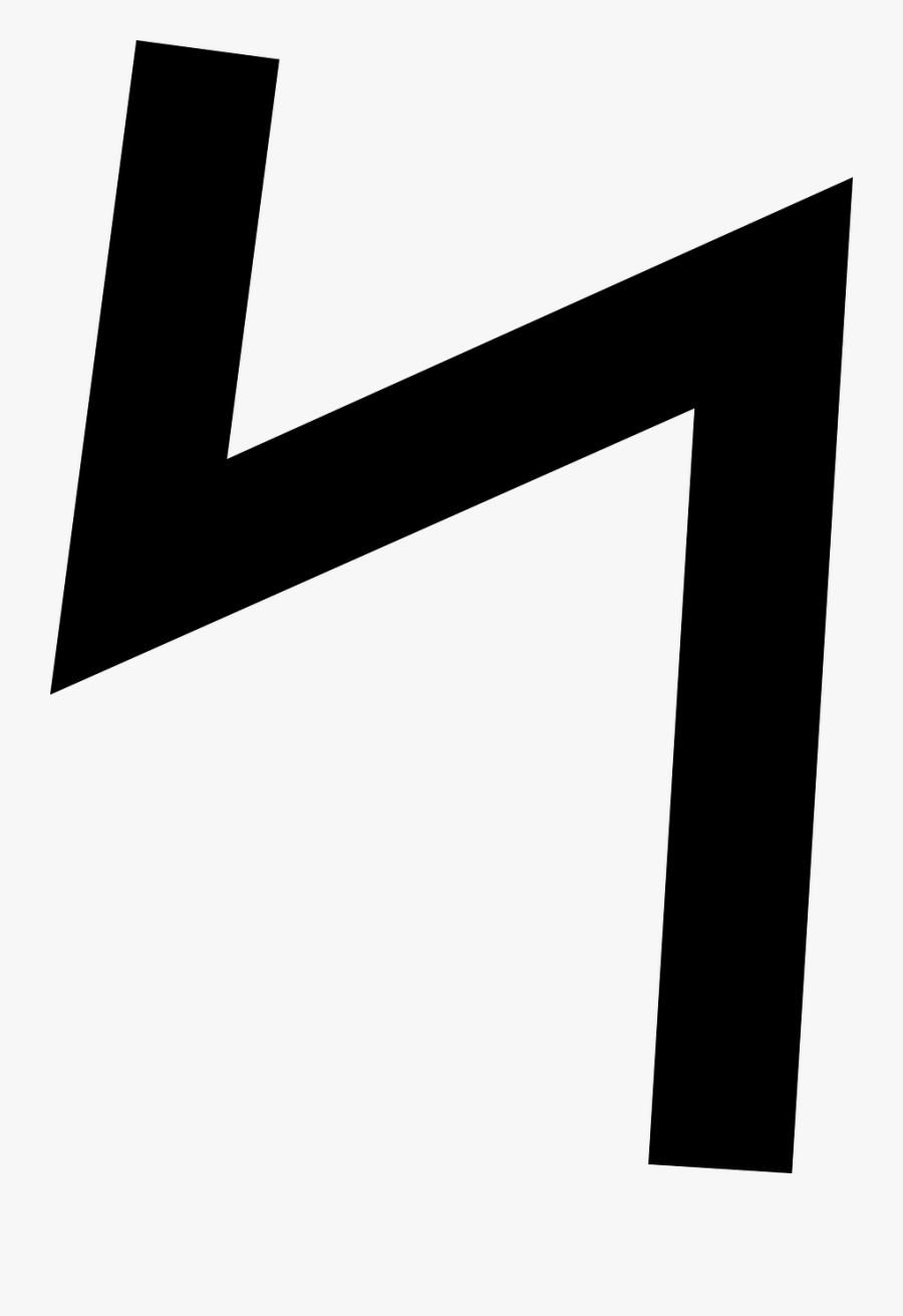 Alphabet Letter Black Free Photo - Phoenician Letter Nun, Transparent Clipart