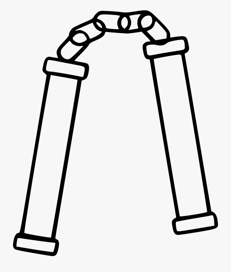 Nun Chucks - Nunchucks Coloring Pages, Transparent Clipart