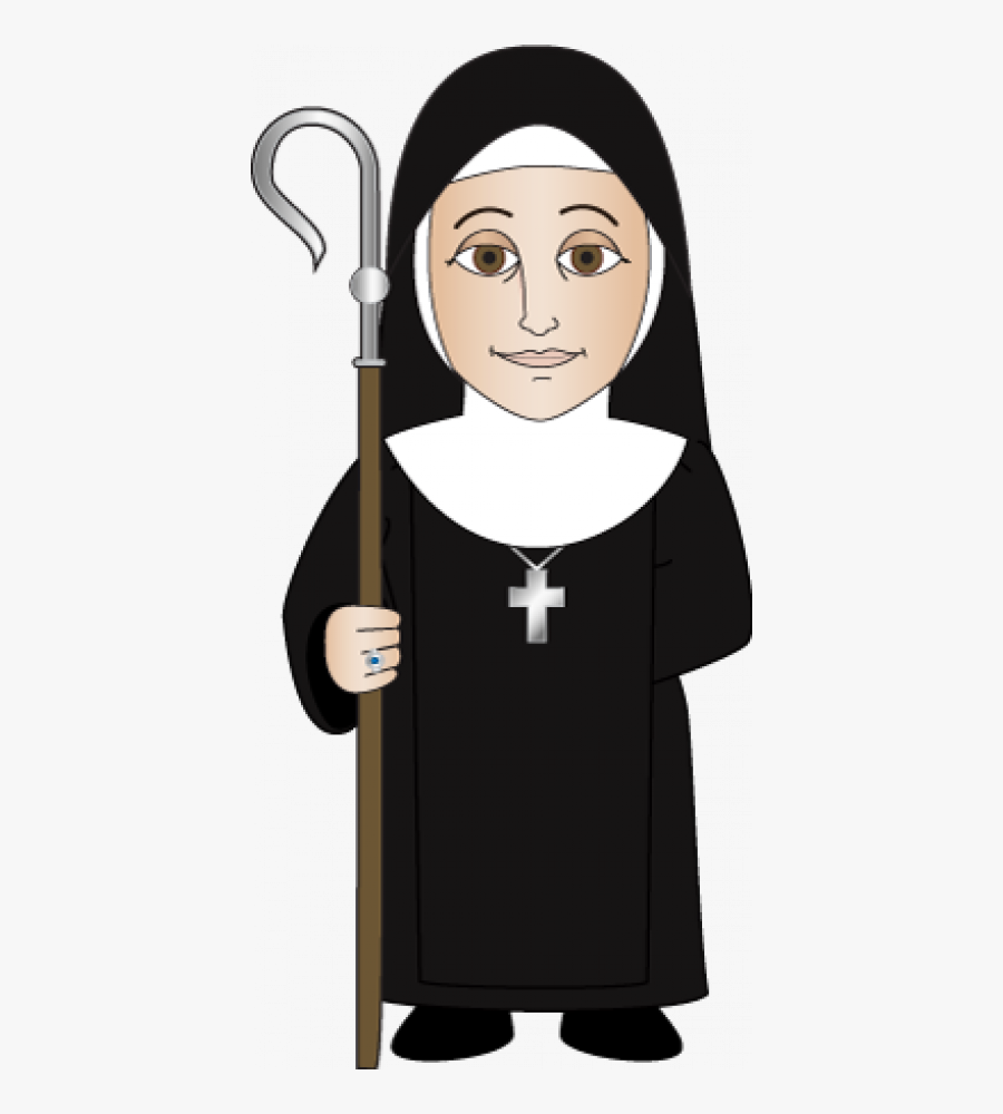 Picture Black And White Monks And Nuns Clipart - Catholic Nun Clip Art, Transparent Clipart