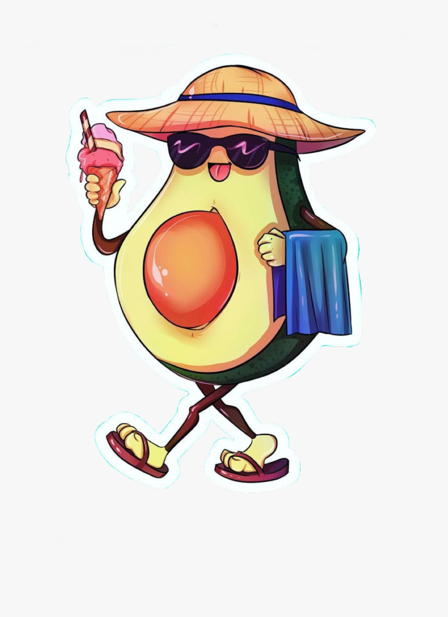 #avacado #beach #freetoedit - Cartoon, Transparent Clipart