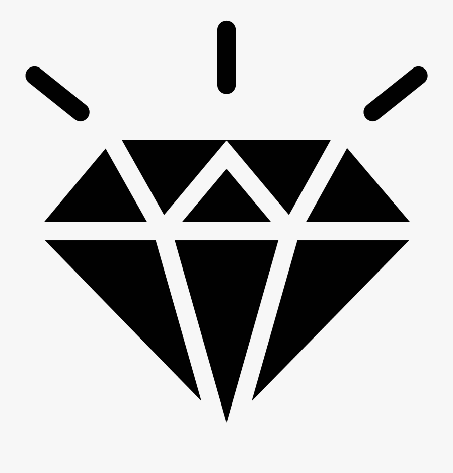Vector Diamonds Black And White - Diamond Icon Transparent Background, Transparent Clipart