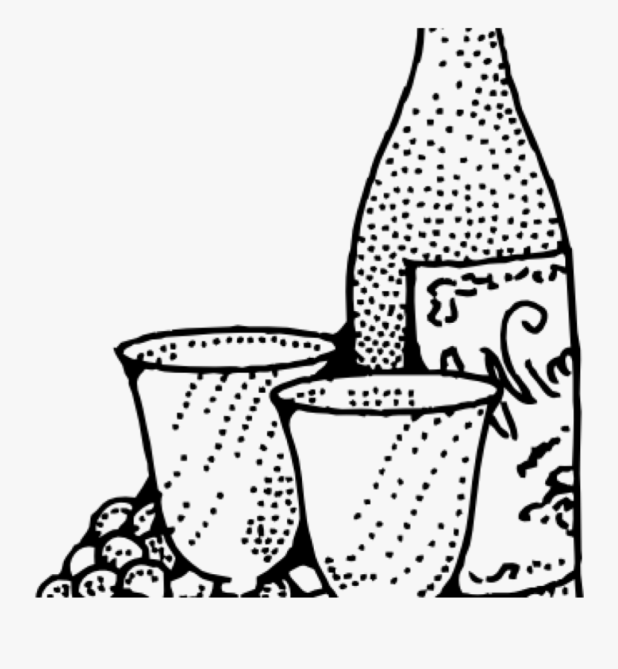 Transparent Wine Clipart Black And White - Art Of Cheese And Wine, Transparent Clipart