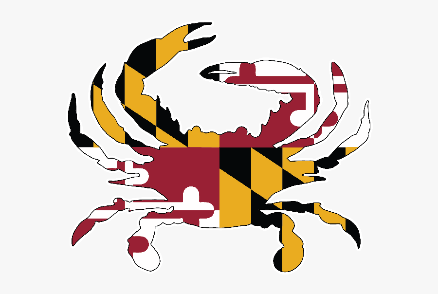 Maryland Flag Crab Png, Transparent Clipart