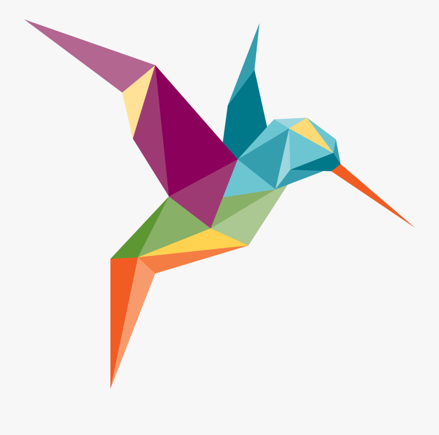 Transparent Humming Bird Png - Transparent Origami Bird Png, Transparent Clipart