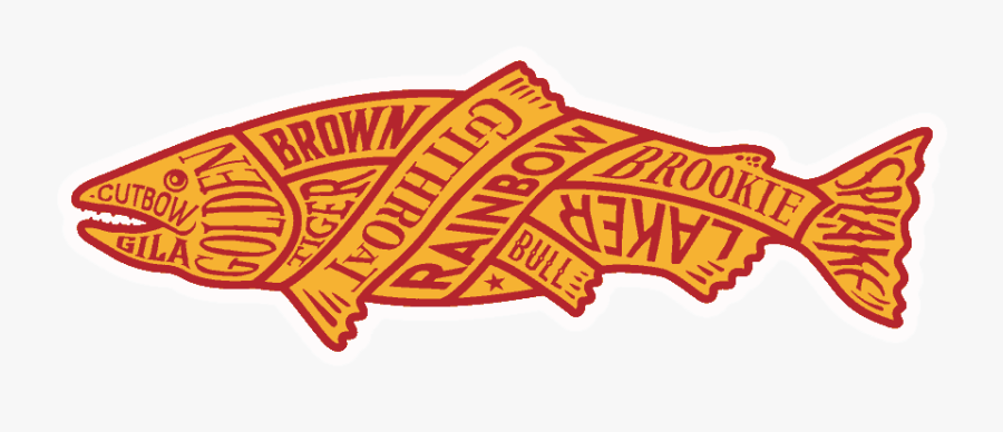 Mcfly North American Trout Sticker - Trout, Transparent Clipart