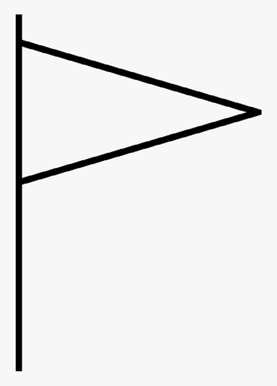 White Rectangle With Black Outline - Flaglet Clipart Black And White, Transparent Clipart