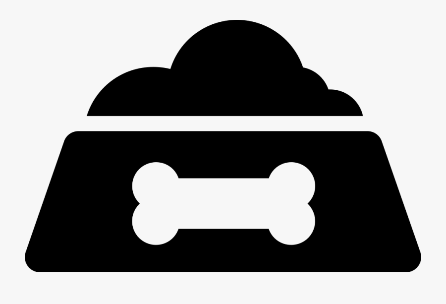 Dog Food Bowl - Pet Food Silhouette, Transparent Clipart