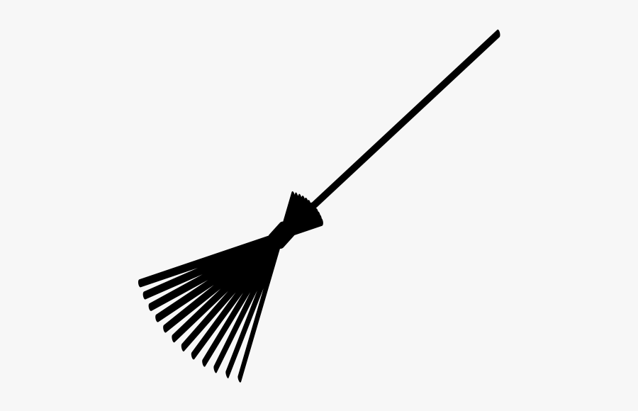 Silhouette Image Of Broom, Transparent Clipart