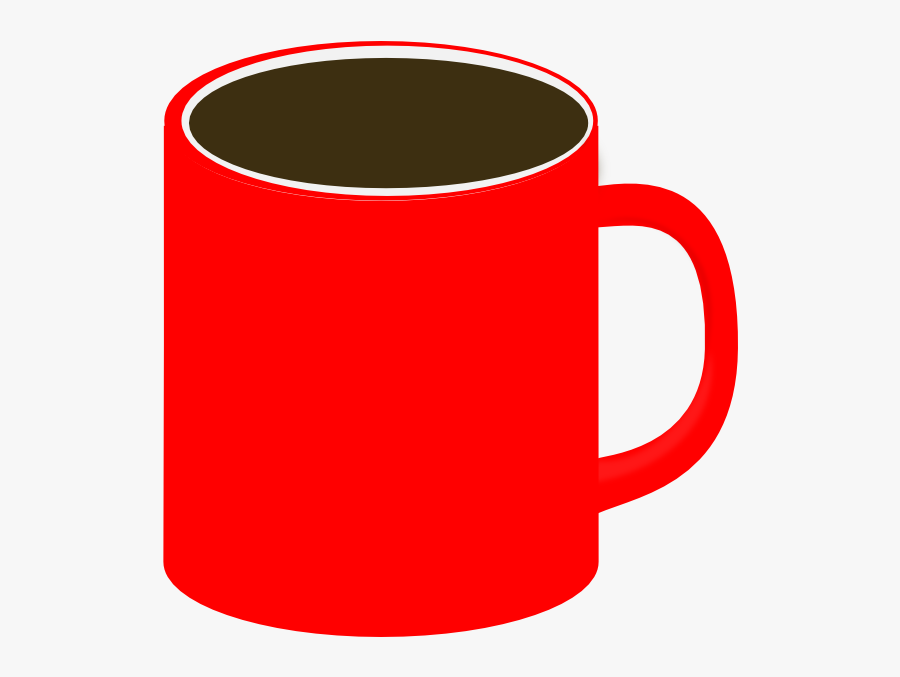Red Mug 2, Brown Liquid Svg Clip Arts - Mug, Transparent Clipart