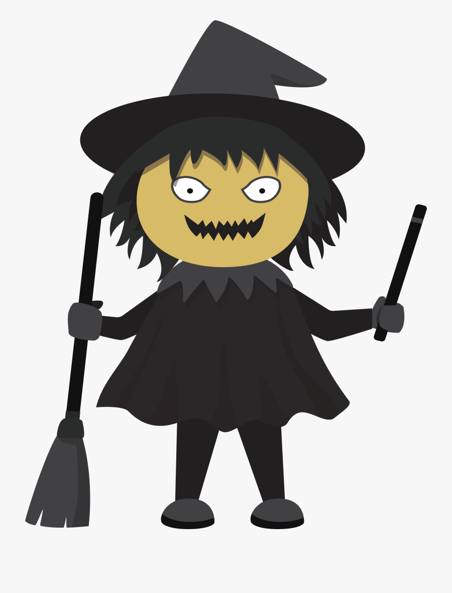 Clip Art Scary Cartoon Character - Scary Witch Clipart Png, Transparent Clipart