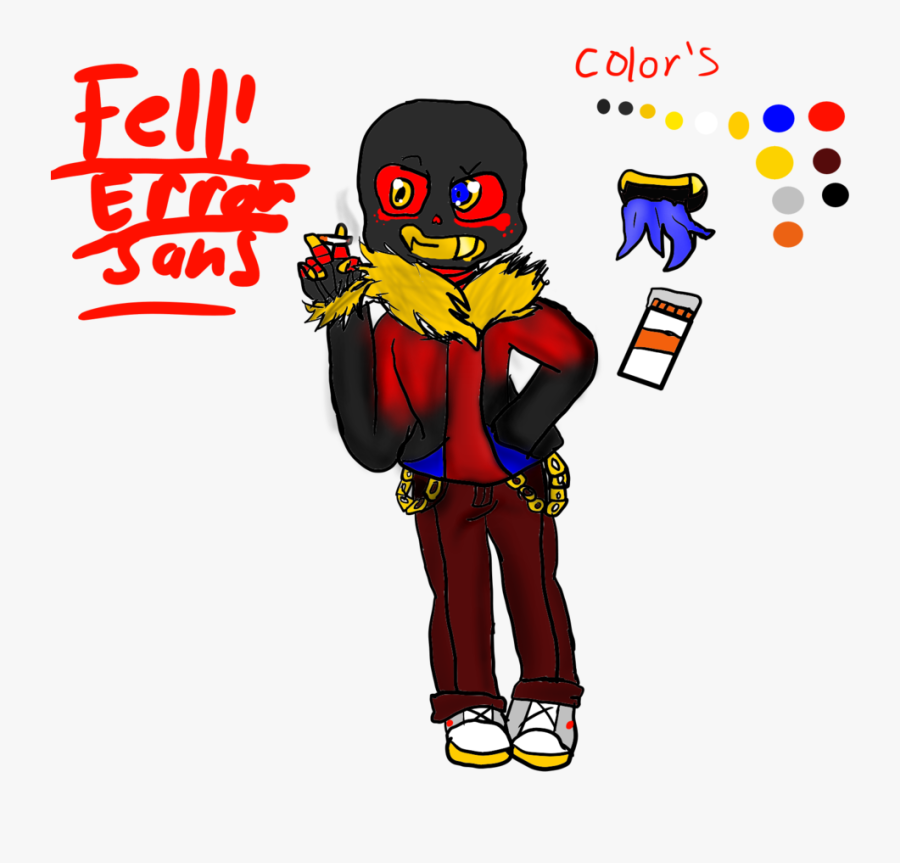 Fell Error Sans - Cartoon, Transparent Clipart