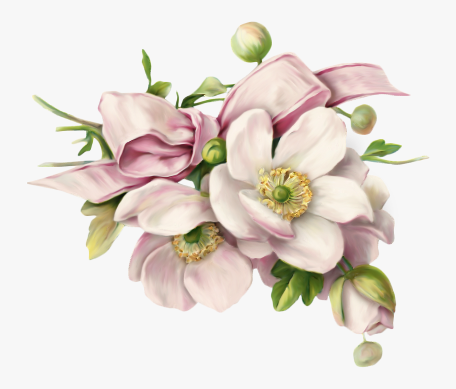 Vintage Flowers Illustration, Transparent Clipart