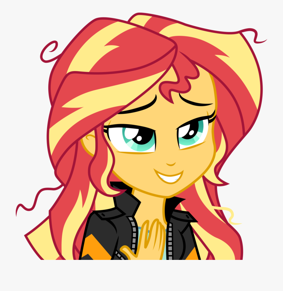 Hair Vector Simple - Sunset Shimmer Png, Transparent Clipart