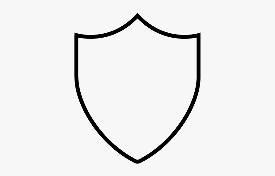 Clipart Shield Transparent Background - Line Art, Transparent Clipart