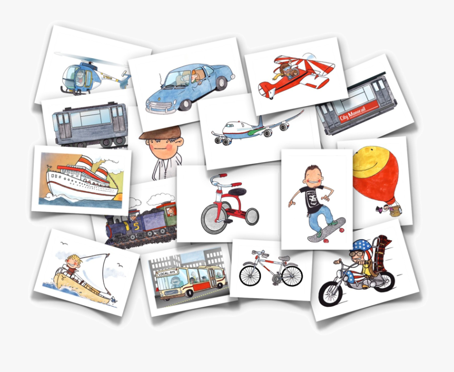Van Clipart Flashcard - Anglais Moyens De Transports, Transparent Clipart