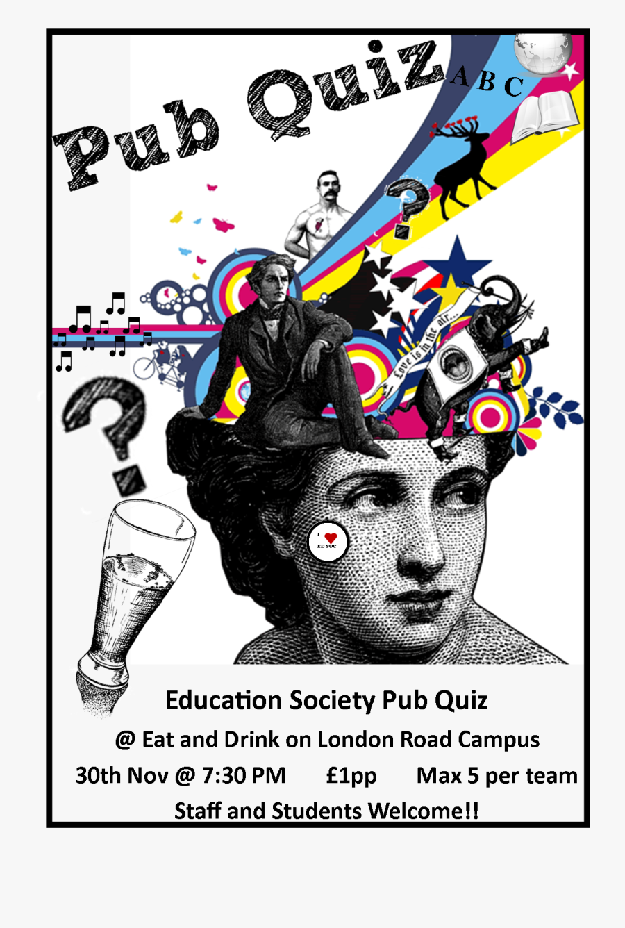 Pub Quiz Poster Design, Transparent Clipart