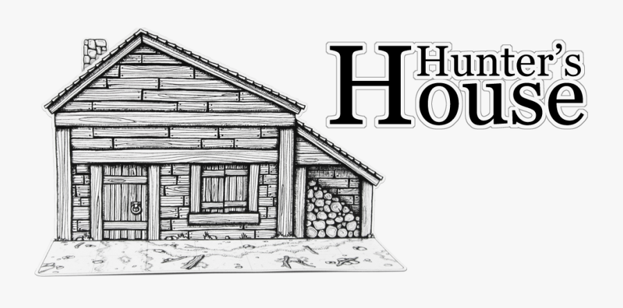 Transparent Log Cabin Clipart Black And White - House, Transparent Clipart