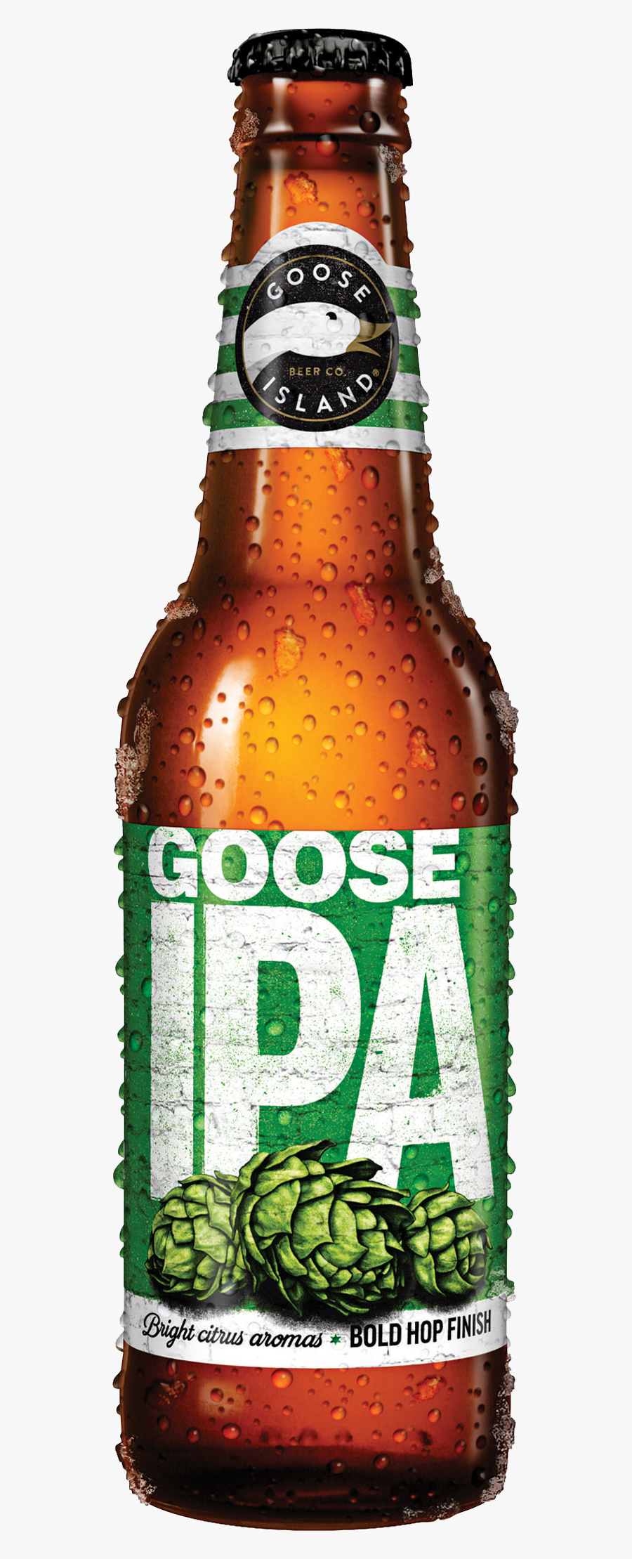 Transparent Green Beer Clipart - Goose Island Ipa Bottle, Transparent Clipart