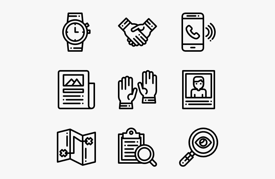 Private Detective - Drums Icons, Transparent Clipart