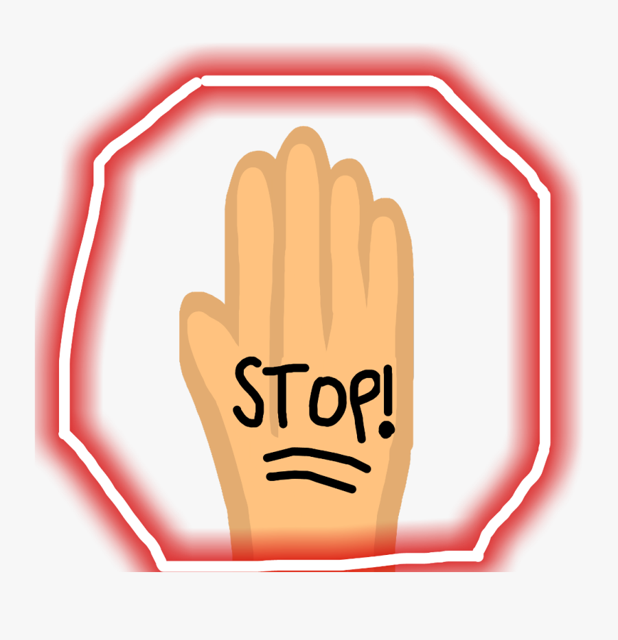 Stop,writen On Hand ✋✋✋✋ - Sign, Transparent Clipart