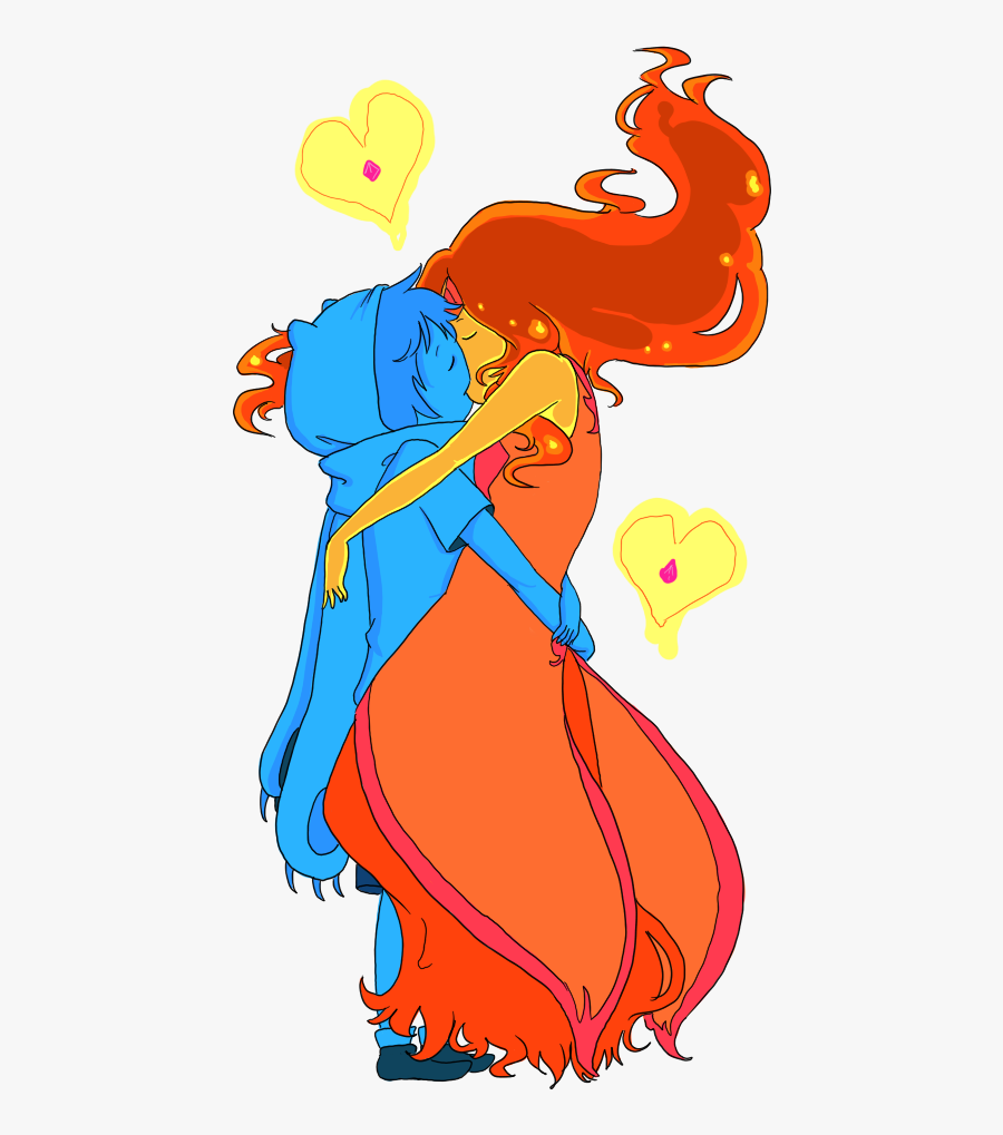 Finn And Flame Princess - Flame Princess Finn Love Adventure Time, Transparent Clipart