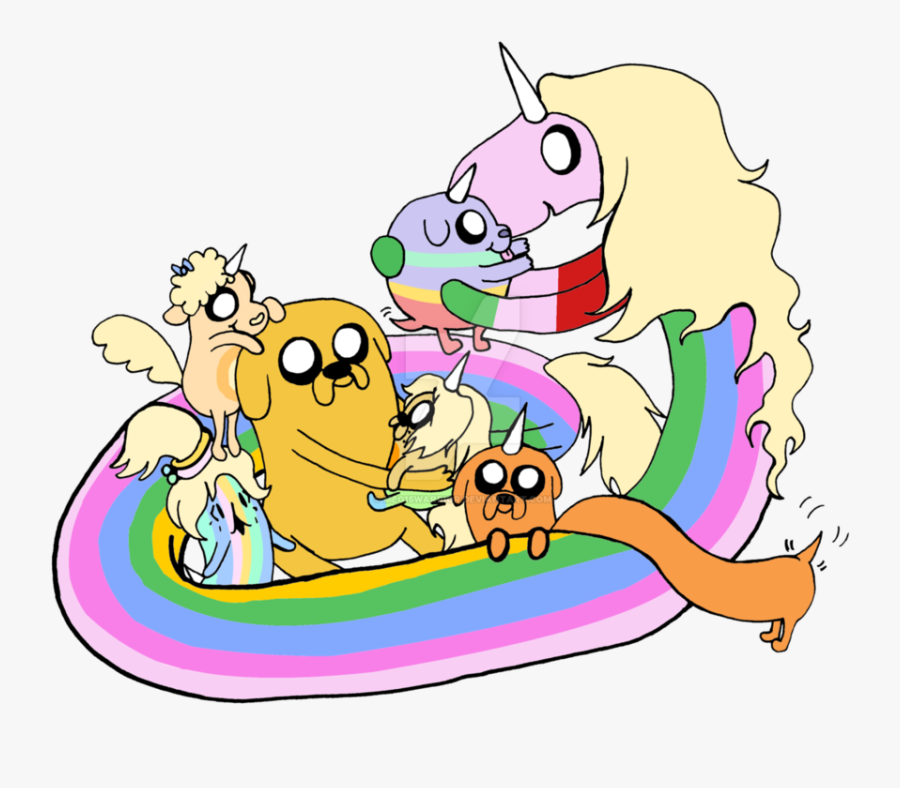 Rainbow Family By Meg15warrior - Adventure Time Jake's Wife, Transparent Clipart