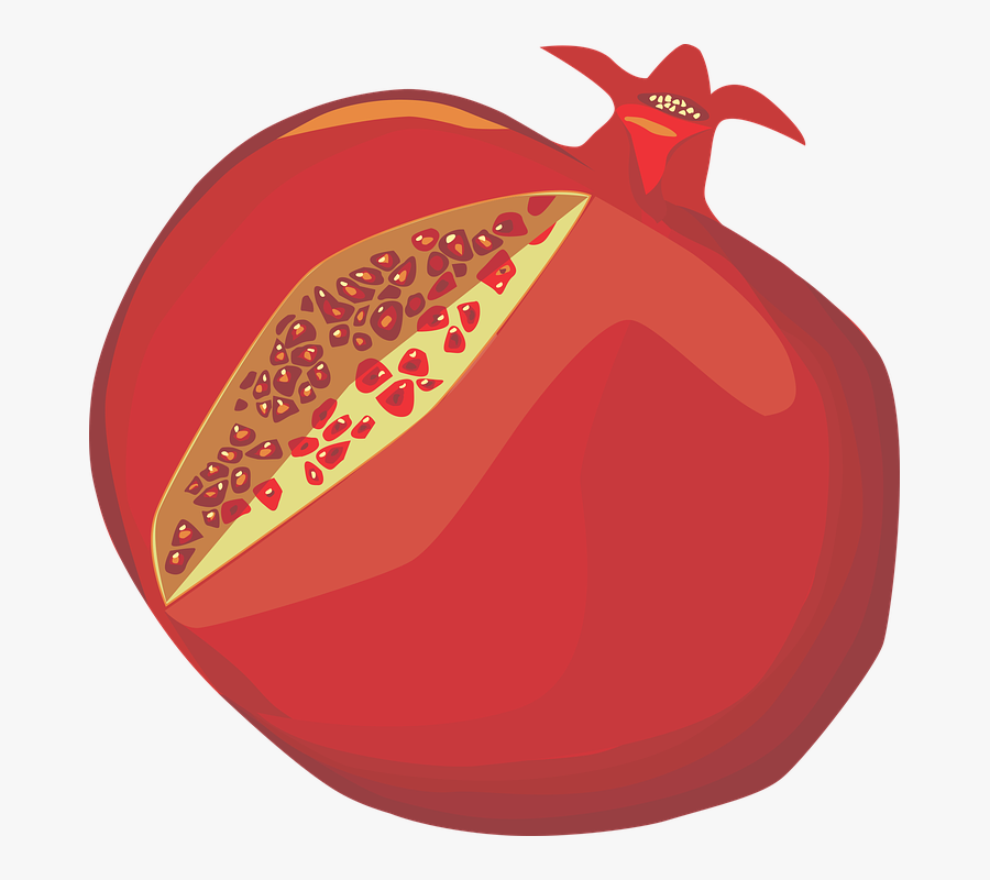 Pomegranate, Red, Rimon - Pomegranate Graphic, Transparent Clipart