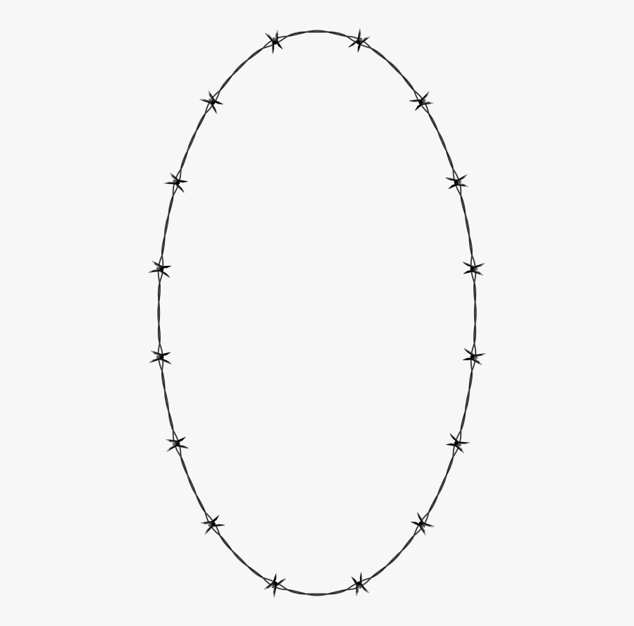 Barbwire Png Free Download - Barbed Wire Oval Clip Art, Transparent Clipart