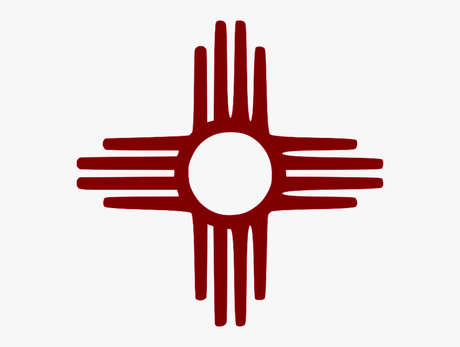 Red New Mexico Zia, Transparent Clipart