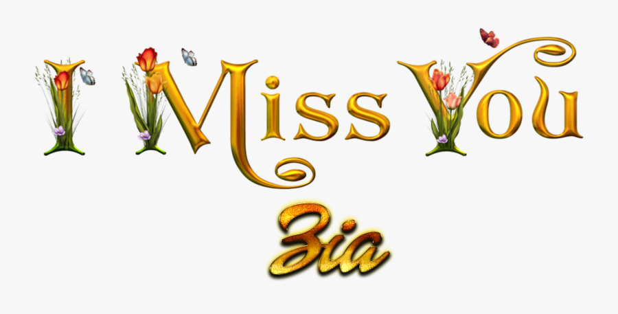 Zia Missing You Name Png - Miss You Bilal, Transparent Clipart