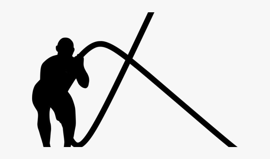 Battle Rope Silhouette, Transparent Clipart