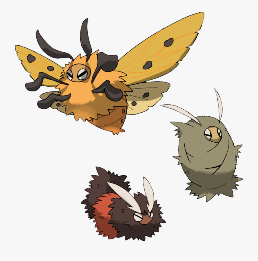 Caterpillar Clipart Family - Wooly Bear Caterpillar Pokemon, Transparent Clipart