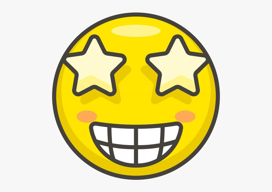 Star Struck Emoji - Crazy Face Png, Transparent Clipart