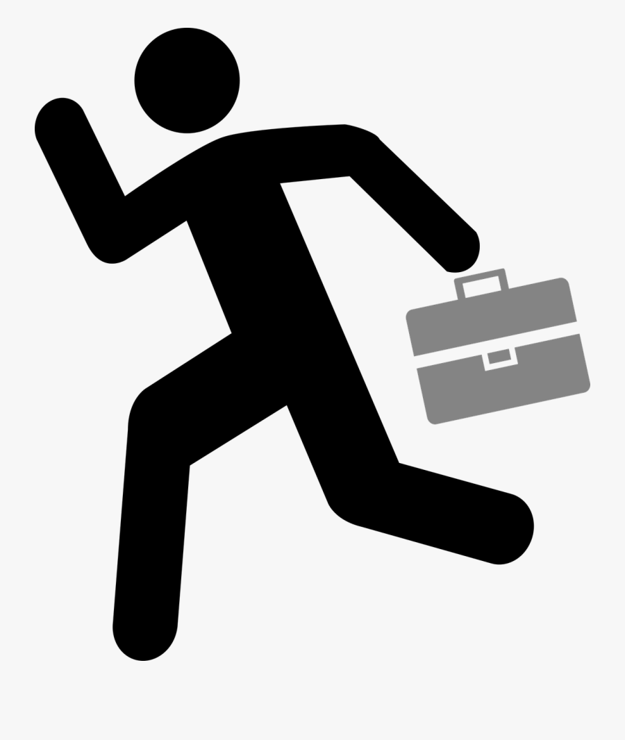 Stick Person Running Briefcase Free Photo - Transparent Running Stick Man, Transparent Clipart