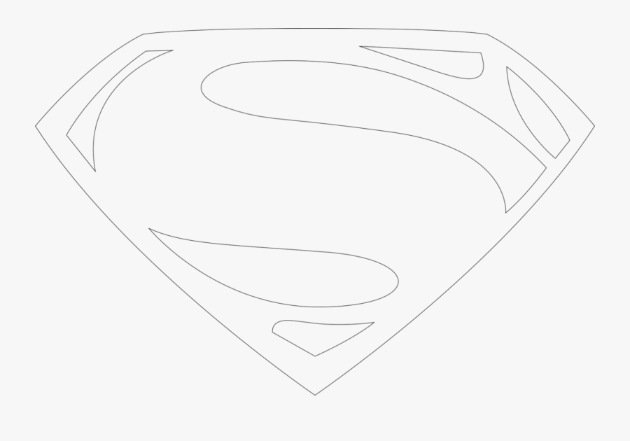 Drawing Logo Man Of Steel - Man Of Steel Outline, Transparent Clipart