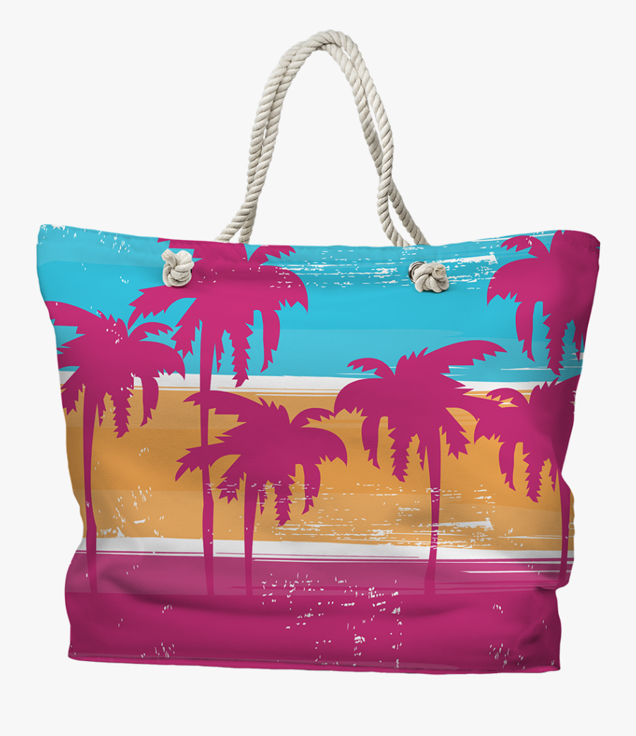 Palm Trees Tote Bag Nautical Tote Bags, Burlap Projects, - Tote Bag, Transparent Clipart