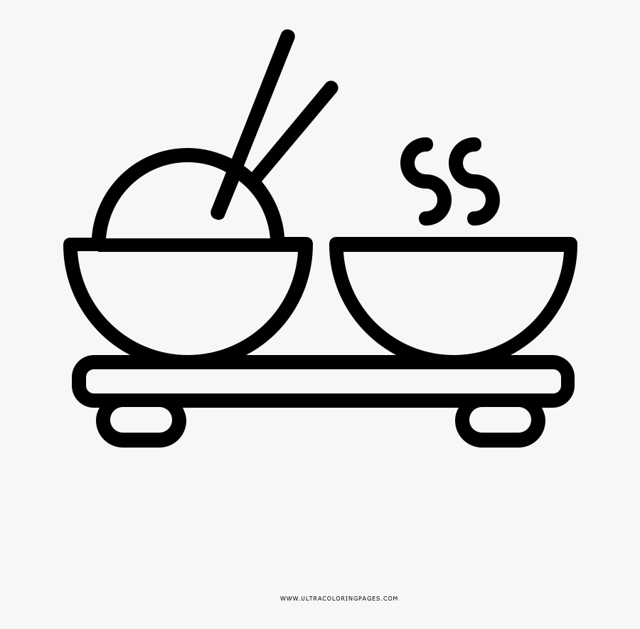 Asian Food Coloring Page - Iconos De Comida Png, Transparent Clipart