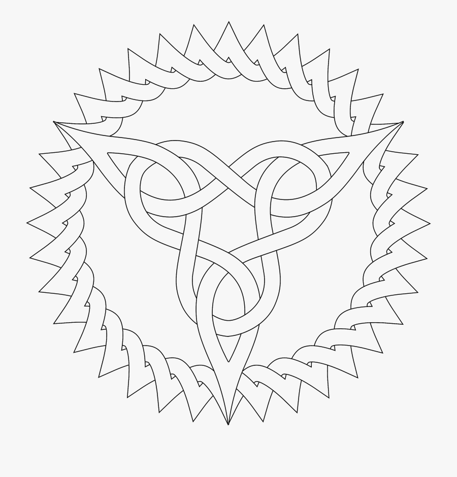 Celtic Designs Patterns - Celtic Triangle Coloring Pages, Transparent Clipart