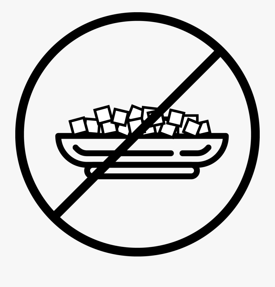 No Added Sugar Symbol, Transparent Clipart