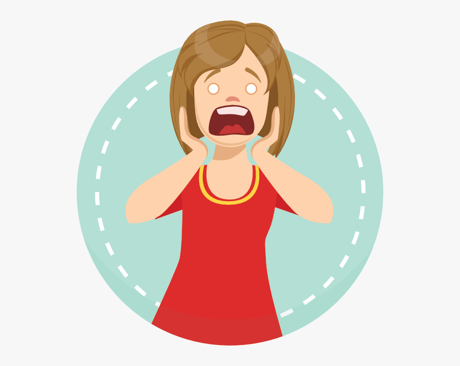 Sticker Pack Messages Sticker-11 - Cara De Niña Asustada Png, Transparent Clipart