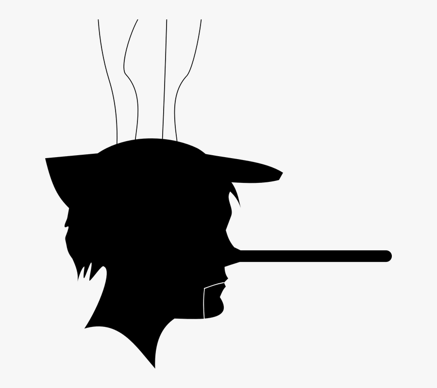 Pinocchio Nose Silhouette, Transparent Clipart