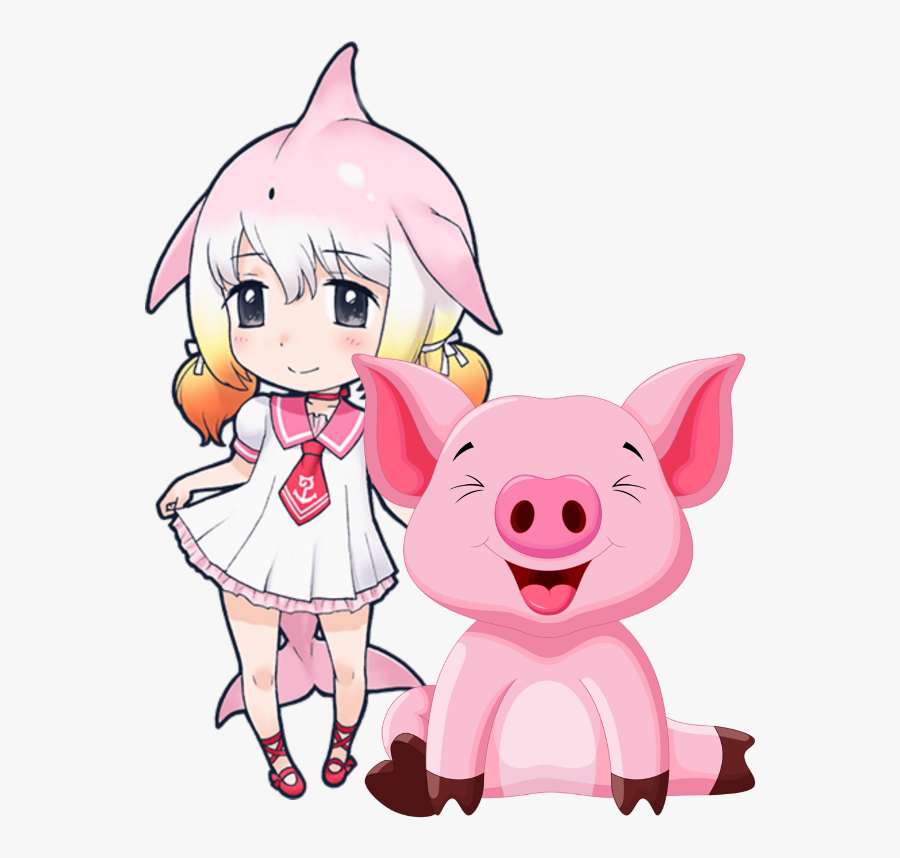 Transparent Girl Pig Clipart - Cute Pig Cartoon Png, Transparent Clipart