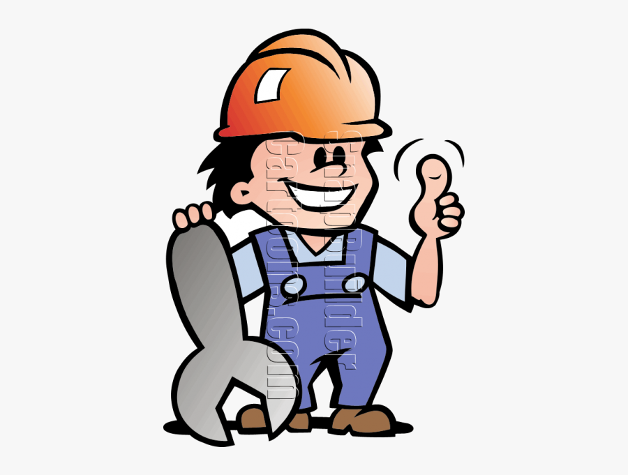 Mechanic Clipart Happy - Man With Hammer Png, Transparent Clipart