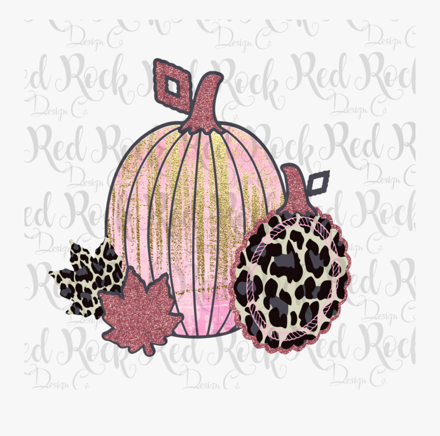 Pink Leopard Pumpkin, Transparent Clipart