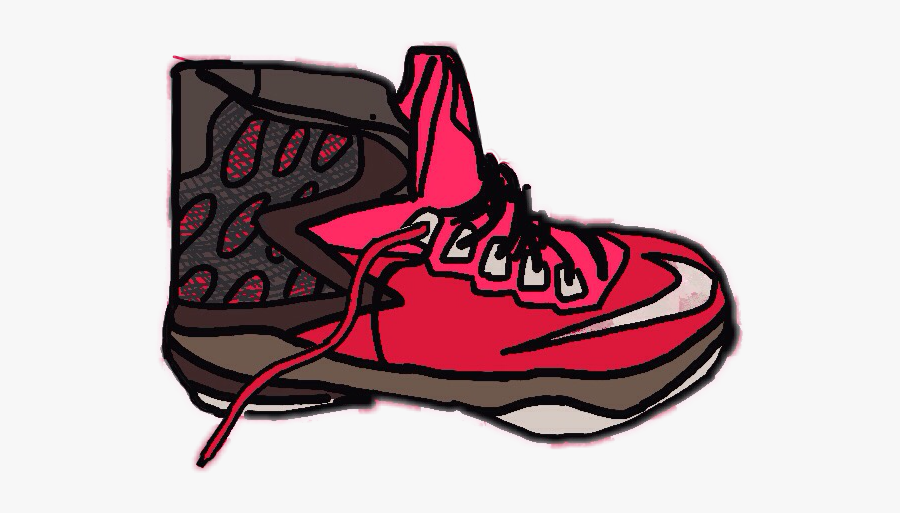 #nike #shoe #sneaker #sticker #red #cool #drawing #cute - Sneakers, Transparent Clipart